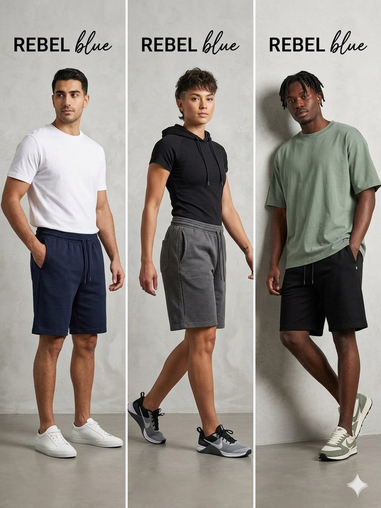 Elastik bel kordon yan cepli bağcıklı Unisex şort